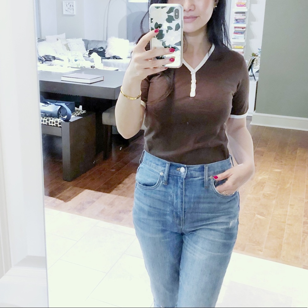 SOLD American Apparel cotton trim shirt